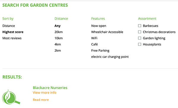 英国花园中心指南 Garden Centre Guide