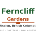 Ferncliff Gardens dahlia specialty nursery logo, established 1920 Mission British Columbia