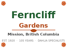 Ferncliff Gardens dahlia specialty nursery logo