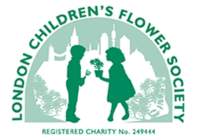 London Childrens Flower Society LCFS logo - UK charity (Reg. 28444) organizing gardening competitions for primary and special needs schools since 1945