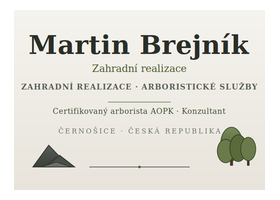 捷克 Martin Brejník 园艺施工 – 捷克 AOPK 认证树木师