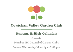 Cowichan Valley Garden Club - Duncan, BC, Canada