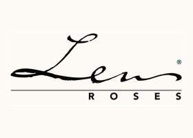 比利时 Lens Roses 玫瑰苗圃源站官方 logo - Lens 手写字 + ROSES + 注册商标