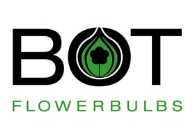 荷兰博特球茎花卉公司 Bot Flowerbulbs 标志，黑色 BOT 字标与绿色 FLOWERBULBS 字样