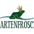 德国 花园青蛙公司 Gartenfrosch GmbH logo,绿青蛙在水波上端坐配 GARTENFROSCH 字样