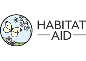 英国 Habitat Aid 官方 logo 蝴蝶花朵圆形徽标